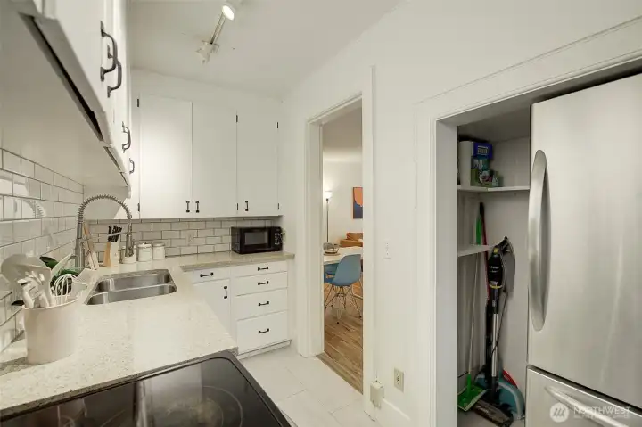 Some units have added a combo washer/dryer to their units. Some units have added a combo washer/dryer to their units.