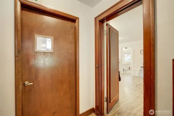 Main floor unit. One unit above and one below. Main floor unit. One unit above and one below.