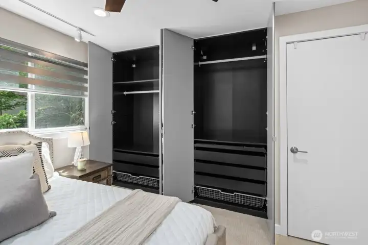 Huge custom closets in Primary Huge custom closets in Primary