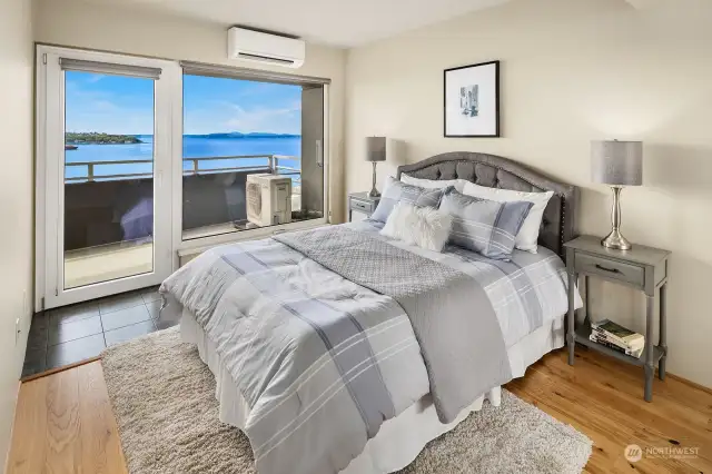 Full bedroom views, as well as room darkening shades, should you prefer.  AC here too.