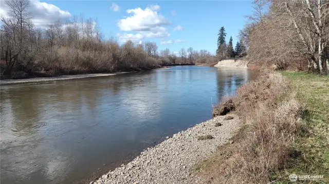 Chehalis riverfront and beach.