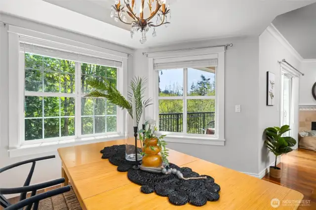 Dining Area facing green space