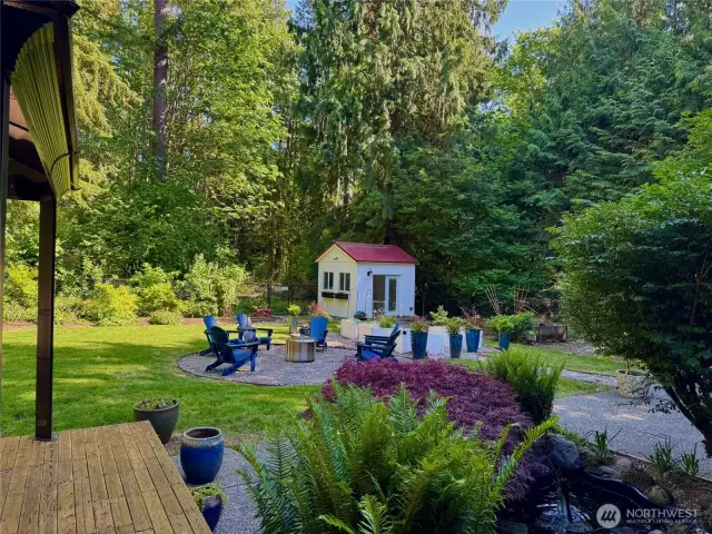 8’x10’ Studio - Fully insulated and finished with WiFi, smart thermostat, and smart lighting.
