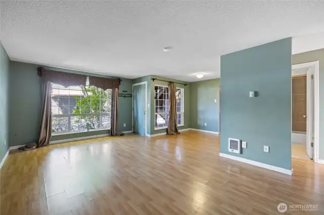 Large windows let in lots of natural light