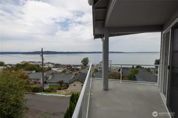 Endless views from this covered balcony off of the great room.