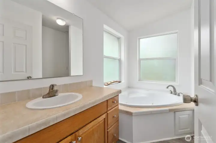 Primary Bathroom with Jetted Tub