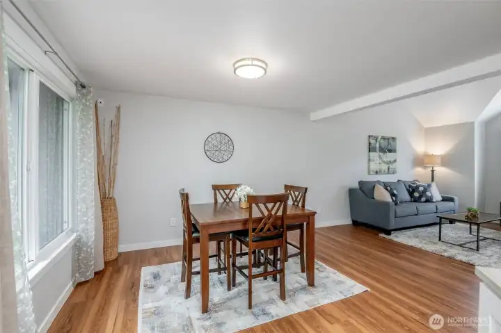 Dining area just off living area for entertaining!