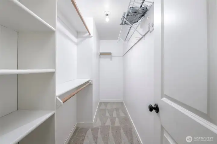 Closet with all of the storage/organizing essentials in place