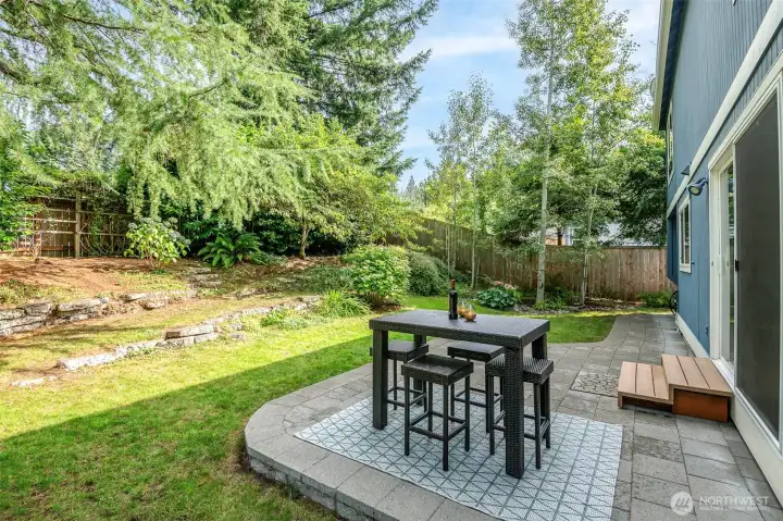 Patio area offers plenty of room for outdoor dining