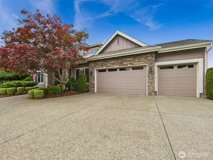 Three car garage.