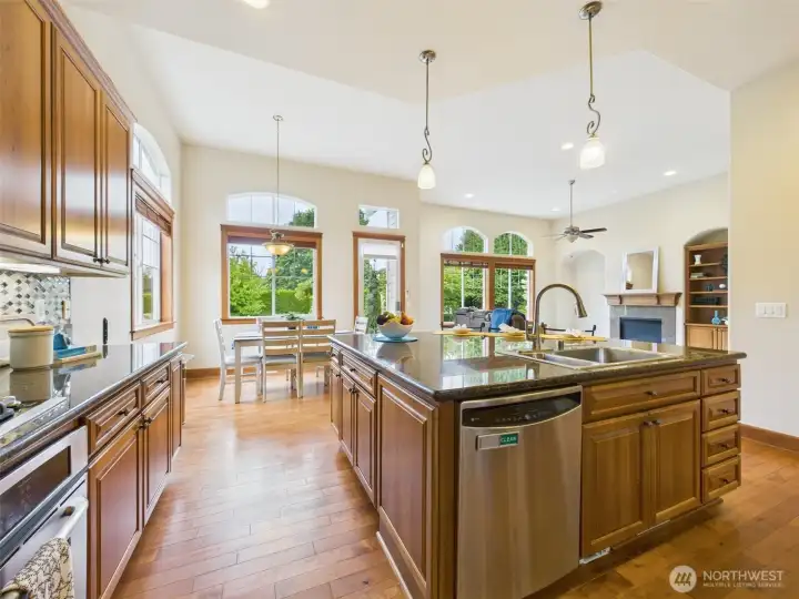 Gourmet kitchen with storage everywhere.
