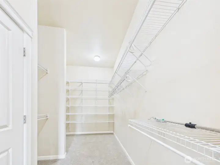Enormous custom designed walk in closet