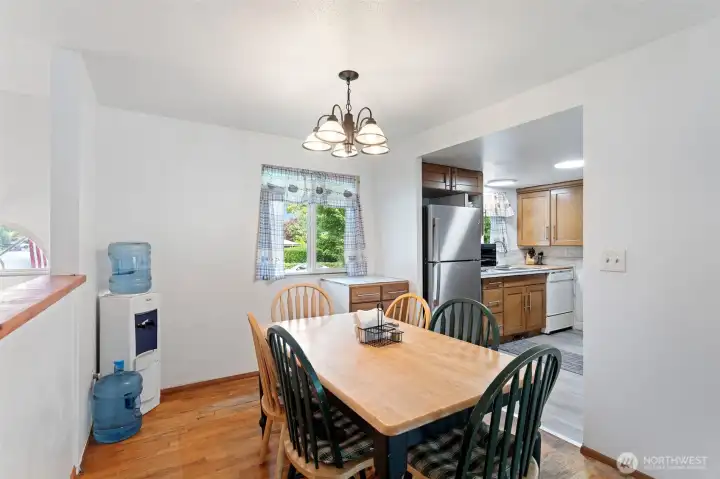 Main level layout is bright and open with an easy flow.