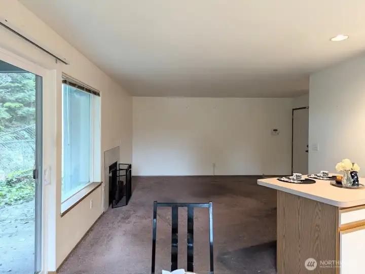 Living room is a good size.