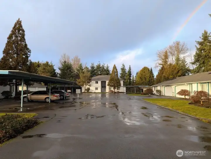 View of the condo complex from the main road. it sits back nicely.