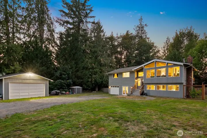 Detached garage as well as attached garage