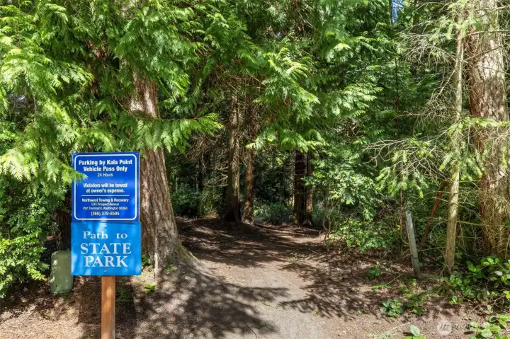 Trail is right next to the house