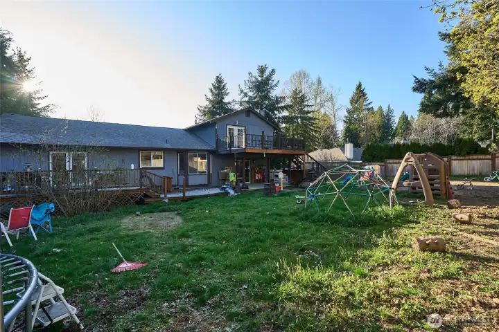 So much potential in this large fenced in backyard So much potential in this large fenced in backyard