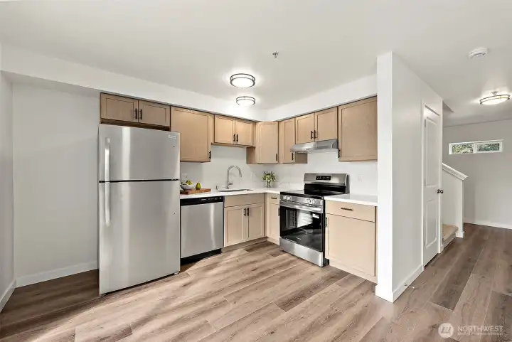 Kitchen Allows Space for a Table & Chairs!