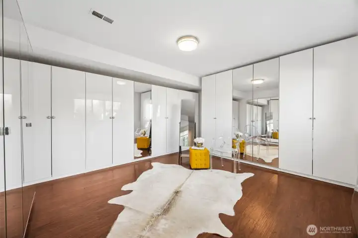 One of two bedrooms downstairs