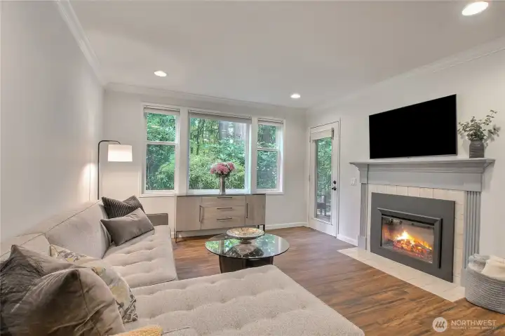Condo is both stylish and private.