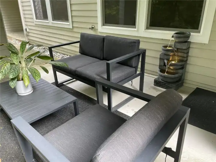 New peaceful water feature added to patio transfers.