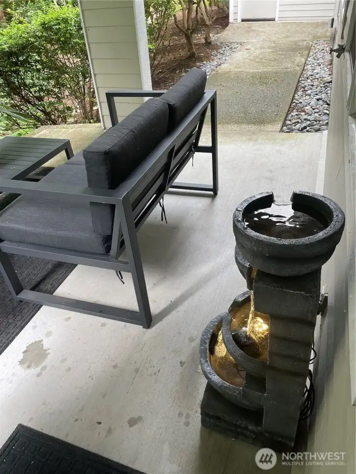 Enjoy the pleasant water feature and sound of running water.