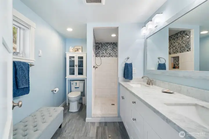 Primary Bedroom's 3/4 en-suite bathroom located on the 2nd level.