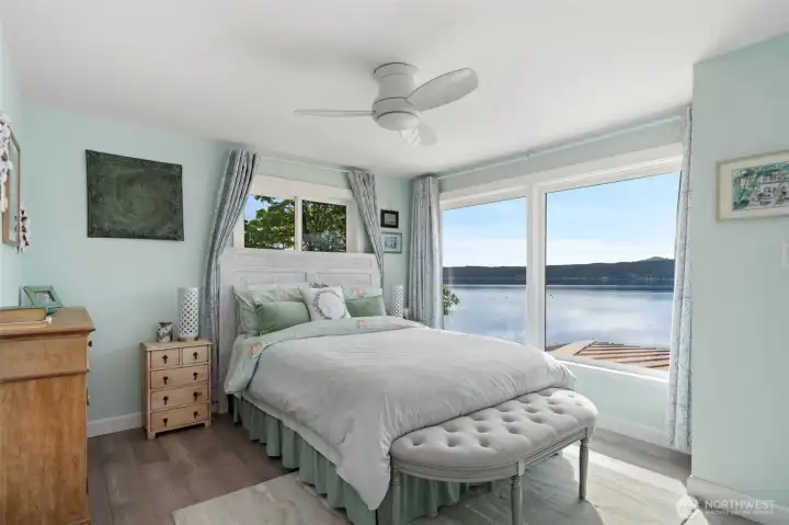 Guest Bedroom located on the 2nd level with 3/4 en-suite bathroom.