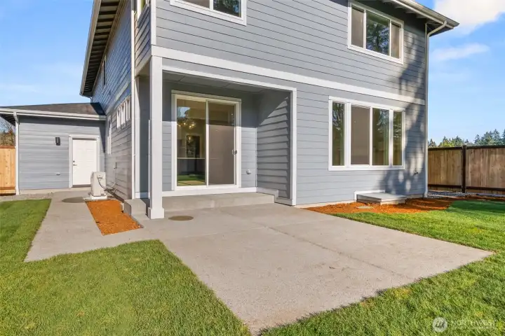 Enjoy warm afternoons on the patio.