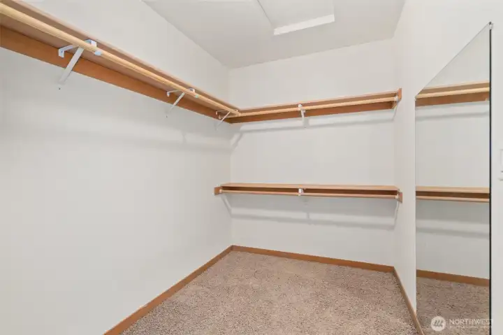 Primary walk-in closet