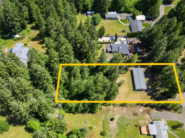 Room to roam on this 1+ acre lot.