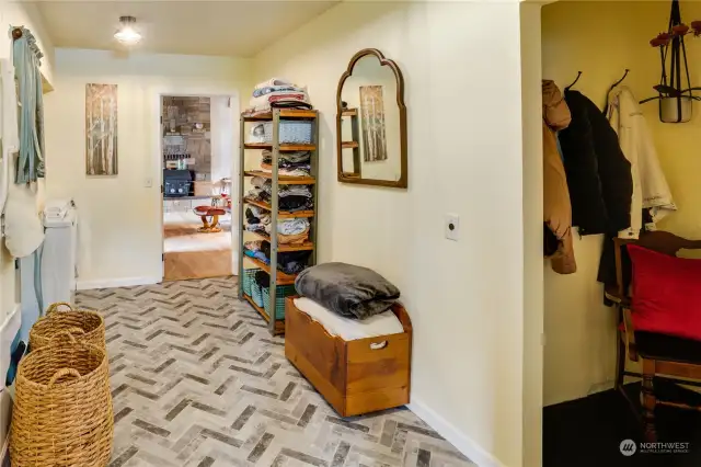 Hallway and laundry area