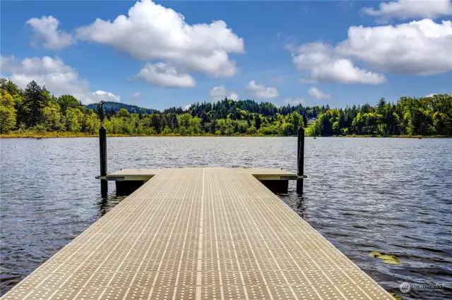 Community Dock on Sixteen Lake. Stocked with trout. Electric motors only.