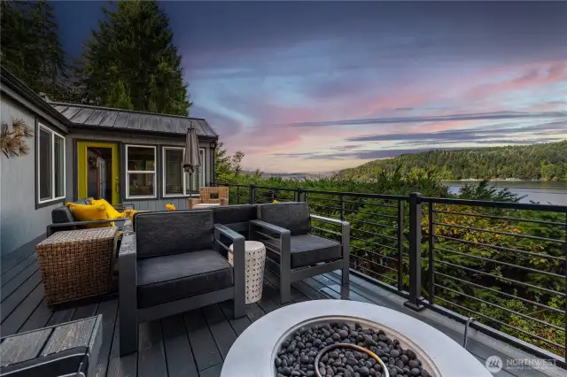 Imagine morning coffee or quiet evenings overlooking the water here.