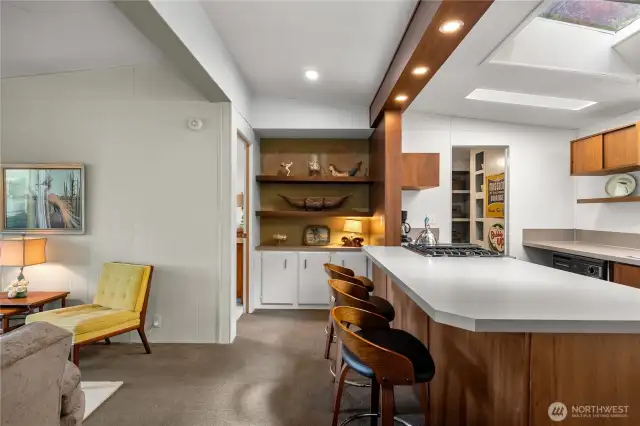 There are modern and stylish updates throughout the home.