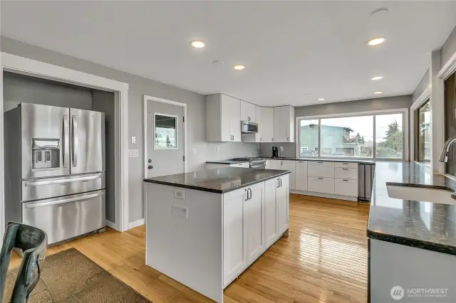 Gourmet kitchen with large island