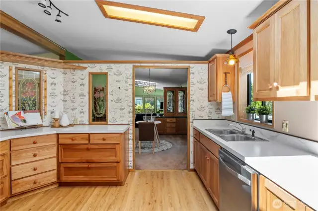Another view of kitchen looking into the dining room