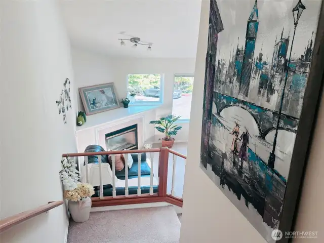 Staircase to living area