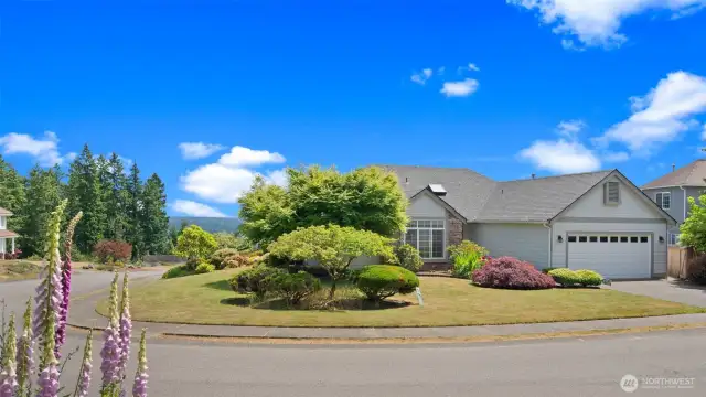 Corner lot on the top of the hill