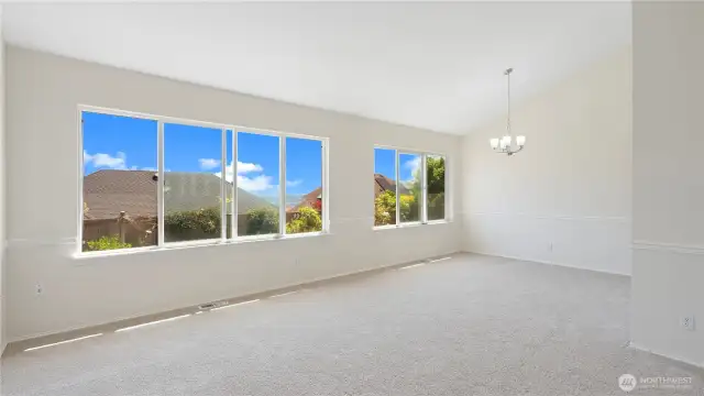 You can see how big this great room living room area is without virial staging.