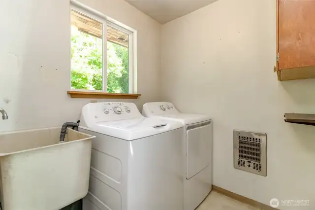 Laundry room with sink.