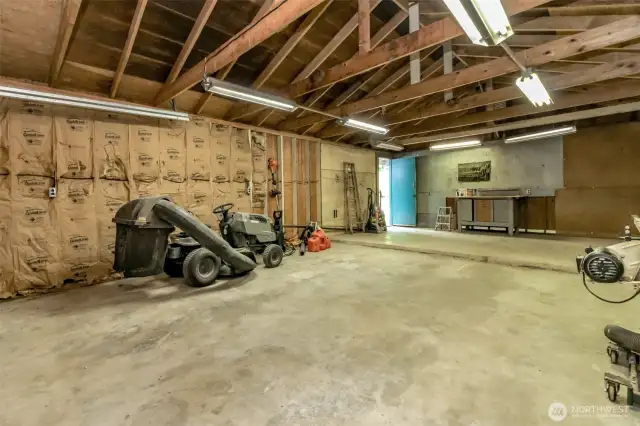Another view of the oversized garage.
