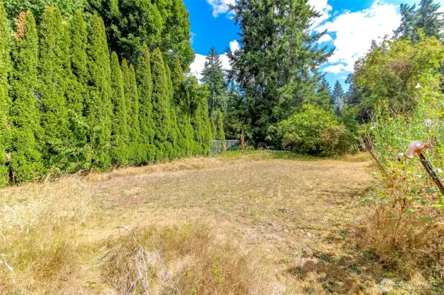 The 'upper' area of the property.