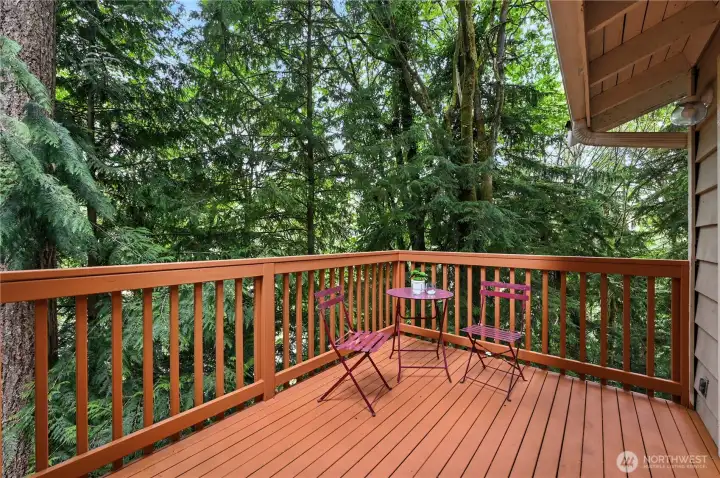 You will feel as though you are in a tree house, surrounded only by nature.