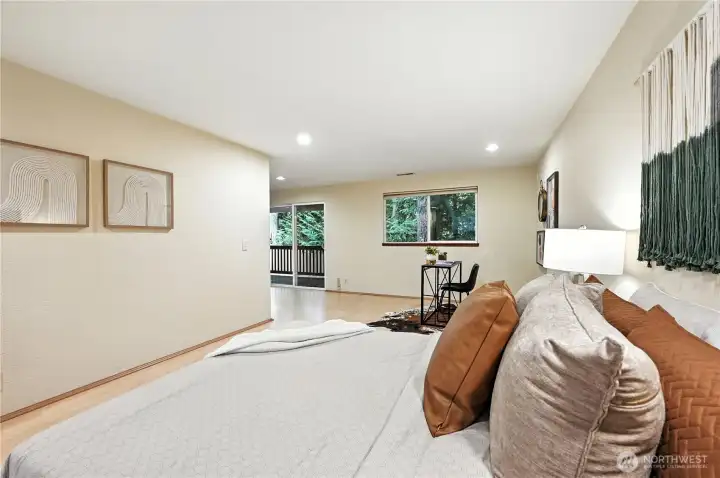 There is a large storage closet here to the left that could be used as a clothes closet.