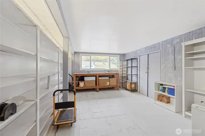 Large storage room, lends itself to hobbies, organization or additional space to fit your needs