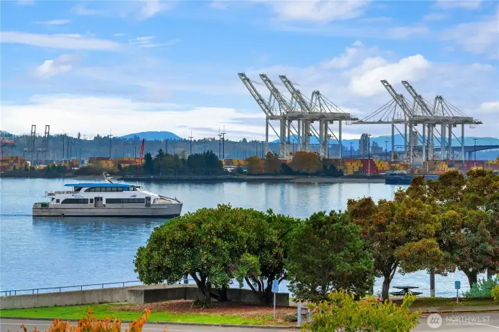 Just a short stroll to the Water Taxi makes going downtown a breeze.