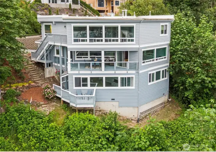 Back view of the house