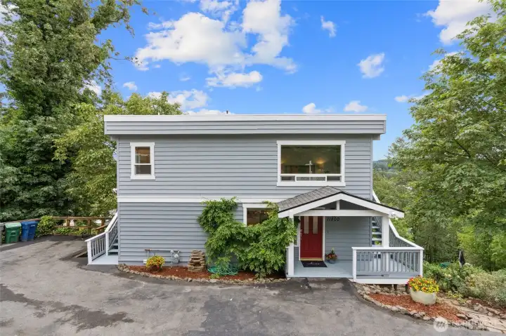 Front view of the house